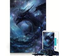 Puzzle de 1000 pièces Dragon de l'espace Mystique pour Adultes Jeu de réflexion Stimulant Temps de détente Finitions impeccables Cadeau raffiné (50x75cm)