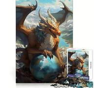 Puzzle de 1000 pièces Dragon du Monde (50x75cm) Un Cadeau attentionné Qui stimule la logique et favorise la Concentration Idéal pour Un Assemblage précis