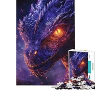 Puzzle de 1000 pièces Dragon Gros Plan Difficile et Stimulant Améliore la mémoire Décoration intérieure Jouet pour Les 14 Ans et Plus 38x52cm