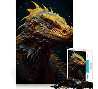 Puzzle de 1000 pièces Dragon Jaune Mystique pour Adultes et Adolescents, Jeu de logique, détente, découpe de précision, (38x26cm)