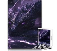Puzzle de 1000 pièces Dragon Noir dans l'eau pour Adolescents Jeu éducatif d'observation et de développement du Sens de l'observation et Symbolique pour Les fêtes Dimensions:38x26cm