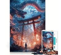 Puzzle de 1000 pièces Dragon's Gate Rencontre avec des Adolescents 38x26cm Jeu de mémoire et de réflexion Système de Verrouillage sécurisé Pas de pièces Qui se détachent pour Les Voyages