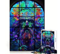 Puzzle de 1000 pièces Druide en vitrail pour Adultes, Jeu de logique mentale, Divertissement paisible, découpe Solide, Cadeau précieux 38x26cm