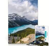 Puzzle de 1000 pièces du lac Peyto, Canada, pour Adultes, Puzzle Relaxant et apaisant, Image à Assembler, Cadeau du Père Noël (50x75cm)