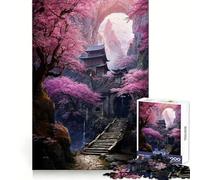 Puzzle de 1000 pièces du monastère de Sakura Mountain pour Adolescents Jeu de logique et de réflexion Découpe précise (50x75cm)