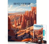 Puzzle de 1000 pièces du Parc National de Bryce Canyon Jeu de réflexion Amusant et précis Idéal pour Un Moment de détente et de Calme Cadeau de Noël apaisant (38x52cm)