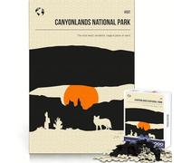 Puzzle de 1000 pièces du Parc National de Canyonlands pour Adultes Un pour Le Bien-être cérébral, Un Moment de détente Bien mérité et Un Cadeau d'anniversaire Parfait (38x52cm)