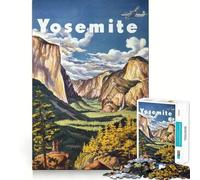 Puzzle de 1000 pièces du Parc National de Yosemite Jeu de réflexion et d'exercice,Assemblage précis,sans espaces,défi cérébral interactif pour la Maison (38x52cm)
