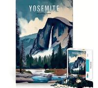 Puzzle de 1000 pièces du Parc National de Yosemite pour Adultes Un Jeu d'enfant pour stimuler l'esprit,Une activité et Amusante à Partager,découpée au Laser avec des matériaux de qualité supérieure