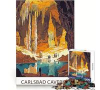 Puzzle de 1000 pièces du Parc National des grottes de Carlsbad, idéal pour Les Adolescents développement de la mémoire, Passe-Temps paisible, découpe précise, Joyeux Noël (38x26cm)