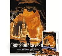 Puzzle de 1000 pièces du Parc National des grottes de Carlsbad, idéal pour Les Adolescents Un Casse-tête Stimulant et Relaxant, aux Bords Lisses, Un Cadeau de Noël Chic (50x75cm)