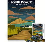Puzzle de 1000 pièces du Parc National des South Downs pour Adolescents, idéal pour développer l'esprit d'analyse, se détendre et s'amuser Un Cadeau de Noël Chic et Facile à Assembler (50x75cm)