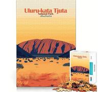 Puzzle de 1000 pièces du Parc National d'Uluru-Kata Tjuta,découpé au Laser pour Un Assemblage Parfait,idéal pour renforcer Les Liens familiaux (38x52cm)