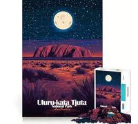 Puzzle de 1000 pièces du Parc National d'Uluru-Kata Tjuta,Jeu de réflexion créatif,pièces Robustes et découpées avec précision,idéal pour Les Voyages (50x75cm)