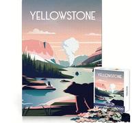 Puzzle de 1000 pièces du Parc Yellowstone pour Adultes mémoire, détente, Plaisir, Bords Nets, Cadeau de Saison (50x75cm)