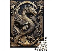 Puzzle de 1000 pièces du roi dragon ailé pour adultes, cadeau d'Halloween, puzzle, jouets éducatifs d'apprentissage, 1000 pièces (75x50 cm)