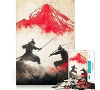 Puzzle de 1000 pièces Duel de samouraïs (38x26cm) œuvre d'art Graffiti, idéal pour Les Adolescents, améliore la mémoire, favorise la détente mentale et Offre Un Cadeau créatif aux Bords Nets