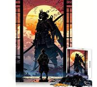 Puzzle de 1000 pièces Duel de samouraïs au Coucher du Soleil pour Adolescents renforce la mémoire, Divertissement paisible, qualité supérieure, (50x75cm)