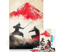 Puzzle de 1000 pièces Duel de samouraïs avec Graffiti, idéal pour Les Adolescents Jeu de logique et de Train, léger et Relaxant, découpe Lisse, décoration Murale (50x75cm)