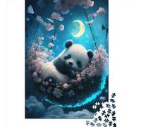 Puzzle de 1000 pièces d'un panda paisible pour adultes et adolescents, jeux éducatifs pour la maison, jouets de bricolage, 1000 pièces (38 x 26 cm)