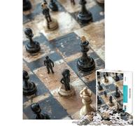 Puzzle de 1000 pièces échiquier Gros Plan Jouet addictif pour cultiver la Patience Jeu Relaxant Analyse et logique œuvre d'art Cadeau (Taille 38x52cm)