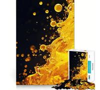 Puzzle de 1000 pièces Éclaboussures de Liquide Jaune pour Adolescents Un Jeu Stimulant pour Le Cerveau, Un Moment de détente et Une œuvre d'art aux découpes précises 38x26cm