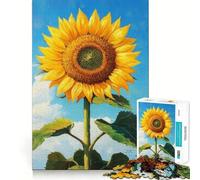 Puzzle de 1000 pièces Éclosion de Tournesol,découpe précise,Jeu de réflexion,Cadeau Facile,Cadeau d'anniversaire Amusant (50x75cm)