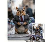 Puzzle de 1000 pièces Écureuil de Street Sales, pour Adultes et Adolescents, Jeu de réflexion apaisant, découpe précise, Cadeau de Noël 38x52cm
