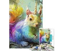 Puzzle de 1000 pièces Écureuil Licorne pour Adolescents Niveau Difficile Chaque pièce est Unique Jeu éducatif (Dimensions : 38x26cm)