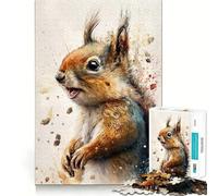 Puzzle de 1000 pièces Écureuil pour Adolescents, Jeu de logique et de réflexion, Calme et précis, découpe exacte, Surprise de Noël 38x52cm