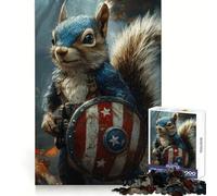 Puzzle de 1000 pièces Écureuil Super-héros pour Adolescents, Jeu de logique et de réflexion, Calme et précis, Surprise de Noël 50x75cm