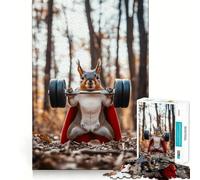 Puzzle de 1000 pièces Écureuil Super-héros pour Adolescents renforce Les Muscles, favorise la mémoire, Calme et sérénité, et Offre Un Cadeau de Noël de qualité 50x75cm