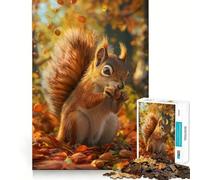 Puzzle de 1000 pièces Écureuils à la récolte pour Adolescents renforce la mémoire, Calme et sérénité, qualité supérieure, pour Les vœux du Père Noël 50x75cm