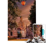 Puzzle de 1000 pièces Église Notre-Dame de Dresde Allemagne Puzzle pour Adultes Jeu de réflexion Décoration Murale Cadeau Unique pour Un Anniversaire ou Noël (Dimensions 38x52cm)