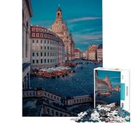 Puzzle de 1000 pièces Église Notre-Dame de Dresde Idéal pour Un Anniversaire ou Noël Jeu éducatif pour améliorer la mémoire (14 Ans et Plus) 50x75cm