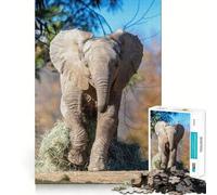 Puzzle de 1000 pièces Éléphant Qui Court de Zoopar pour Adolescents, Jeu Intelligent, Jeu de Groupe, Assemblage d'image, décoration Murale (50x75cm)