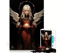 Puzzle de 1000 pièces Elfe angélique avec orbe pour Adolescents Jeu Stimulant l'esprit,Assemblage sécurisé et Solide,activité Amusante en Famille Le Soir (38x52cm)