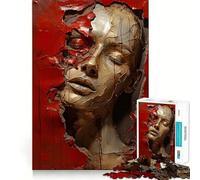 Puzzle de 1000 pièces Elle a sculpté dans Le Mur pour Adolescents, Jouet Intelligent et Amusant, Cadeau de Noël idéal 38x52cm