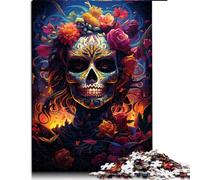 Puzzle de 1000 pièces en bois de tilleul psychédélique LZYANG pour adultes et enfants à partir de 12 ans, jeu éducatif pour le Jour des Morts