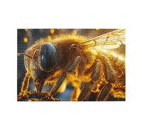 Puzzle de 1000 pièces en bois pour adultes - Cadeau idéal pour la décoration de la maison - Une grande abeille remplie de lumière du soleil