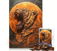 Puzzle de 1000 pièces en Bois sculpté représentant Un Tigre, pour Adultes et Adolescents, Jeu de réflexion apaisant, Cadeau de Noël idéal 50x75cm