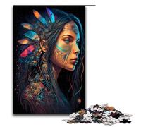 Puzzle de 1000 pièces en Bois thème Princesse amérindienne pour Adultes et Enfants 75x50cm Jeu éducatif