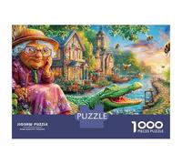 Puzzle de 1000 pièces en Carton épais et Lisse, Motif onirique et coloré, idéal pour Adultes. Illustration à encadrer, Cadeau d'anniversaire ou activité de Groupe. Dimensions : 70 x 50 cm.