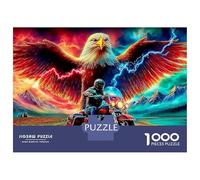 Puzzle de 1000 pièces en Carton épais et résistant représentant Un Camion américain, Adultes et débutants. Cadre décoratif à encadrer. Loisirs et détente à la Maison. Dimensions : 52 x 38 cm.