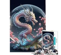 Puzzle de 1000 pièces en Cristal représentant Un Dragon Chinois idéal pour Les Adolescents Jeu éducatif et intellectuel Cadeau Parfait pour Les passionnés de Jeux Une véritable œuvre d'art (38x52cm)