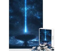 Puzzle de 1000 pièces en Forme d'antenne parabolique Décoration Murale Jeu Familial avec Poster et fiche de Questions Assortis Dimensions 50x75cm