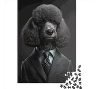 Puzzle de 1000 pièces en forme de caniche, puzzle pour adultes, puzzle en bois, jeu difficile, 1000 pièces (75 x 50 cm)