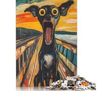 Puzzle de 1000 pièces en forme de chien criant pour adultes, puzzle en papier, jouets éducatifs, 1000 pièces (38 x 26 cm)