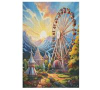 Puzzle De 1000 Pièces en Forme De Ferris Wheel pour Adultes, Adolescents Et Enffourmis, Puzzle, Jouets, Cadeau Éducatif, Décompression Intellectuelle, Jeu Familial Amusfourmi (78×53cm)