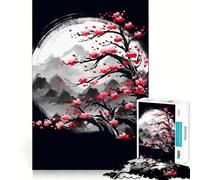 Puzzle de 1000 pièces en Forme de Fleur de Prunier pour Adultes, Jeu de logique et de détente, Bords Lisses, Cadeau saisonnier (38x26cm)